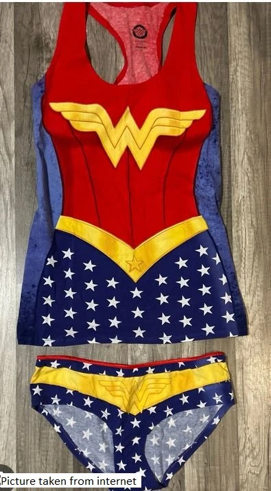 NEW Wonder Woman 2PC Tank & Panty Set - Small - photo 3