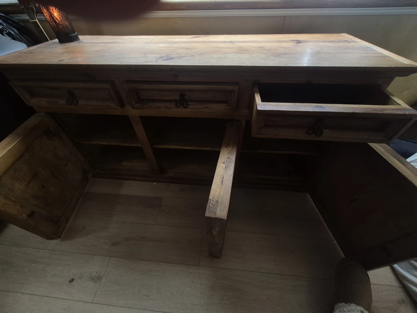 Solid Wood Rustic Sideboard Buffet - photo 3