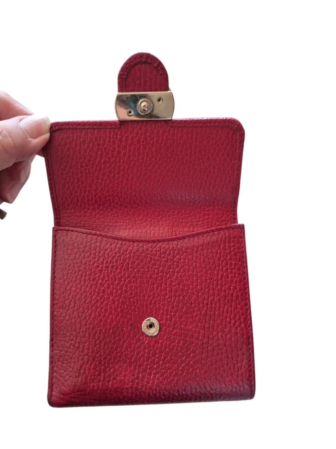 Gucci GG Interlock Red Leather Bifold Wallet - photo 3