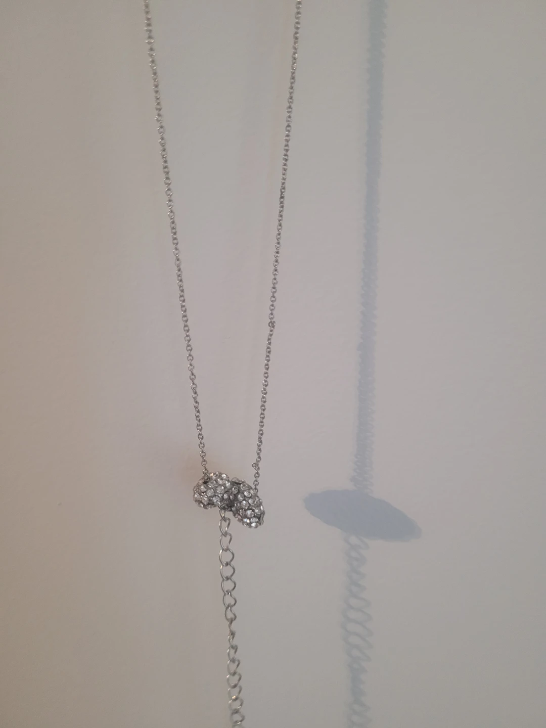 Silver-tone pave pendant necklace - photo 2