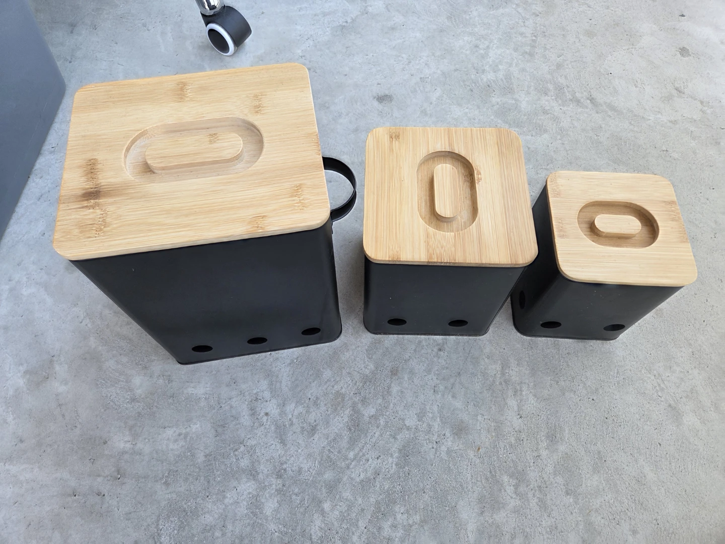 Set of 3 Vegetable Storage Canisters - photo 3