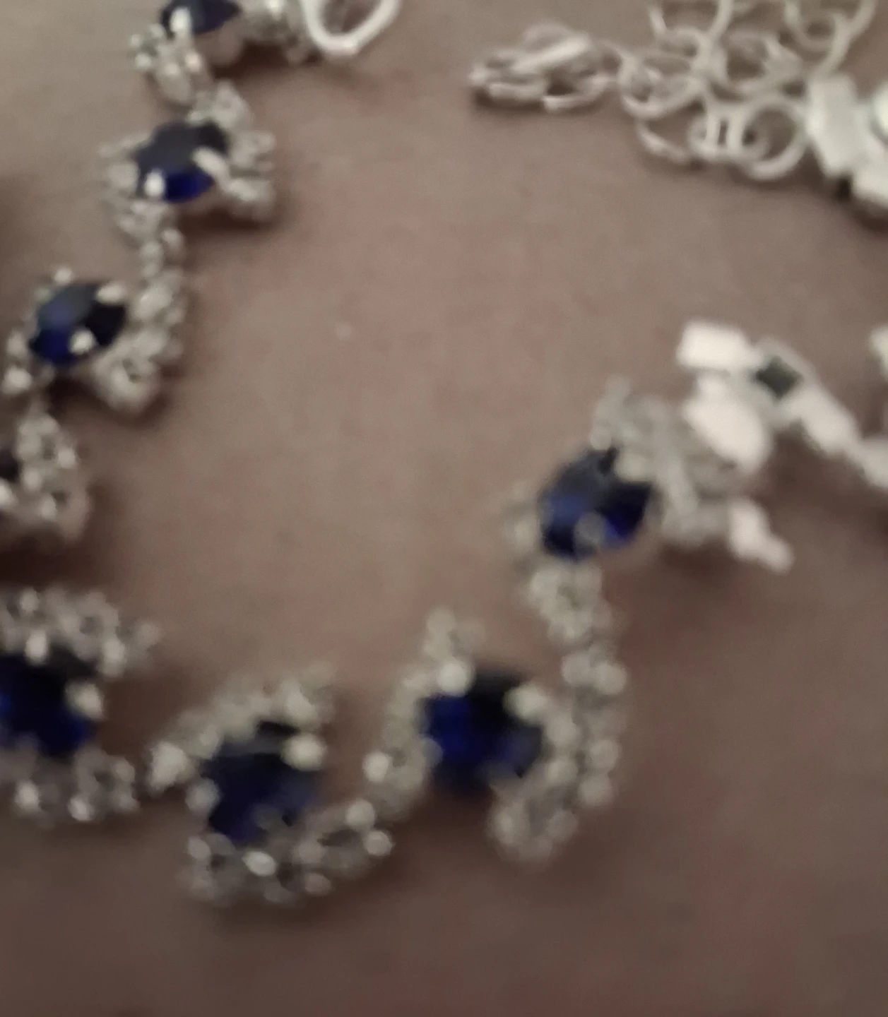 Jewellery set with amethyst necklace and sapphire bracelet - photo 4