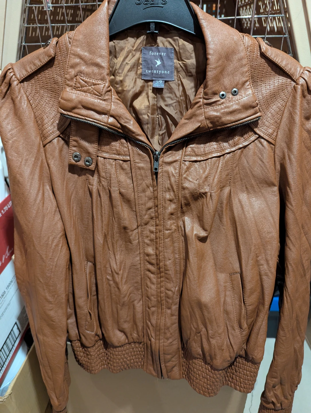 Women's Faux Leather Jacket for Sale