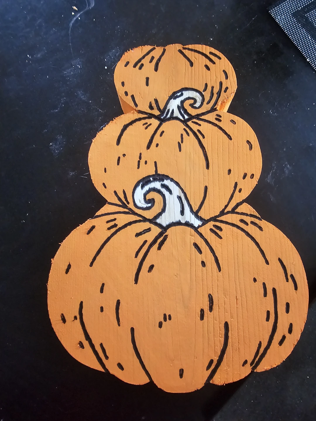 Wooden Stacked Pumpkin Decor