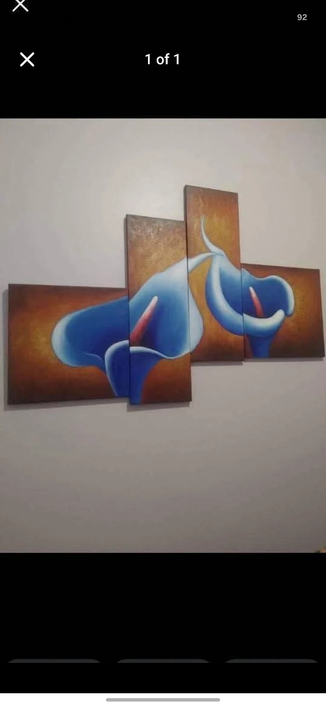 Blue lily canvas