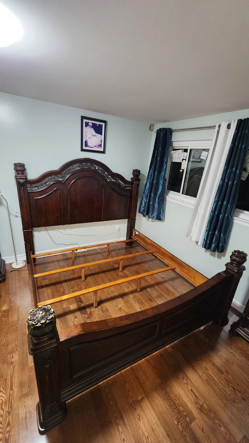 Solid Wood King Size Bed Frame