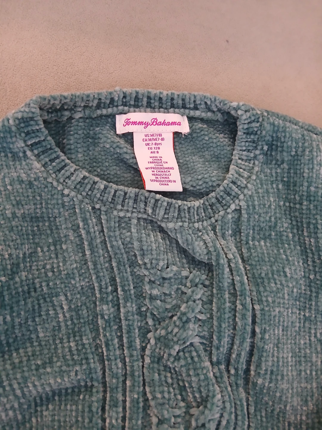 Tommy Bahama Teal Chenille Sweater