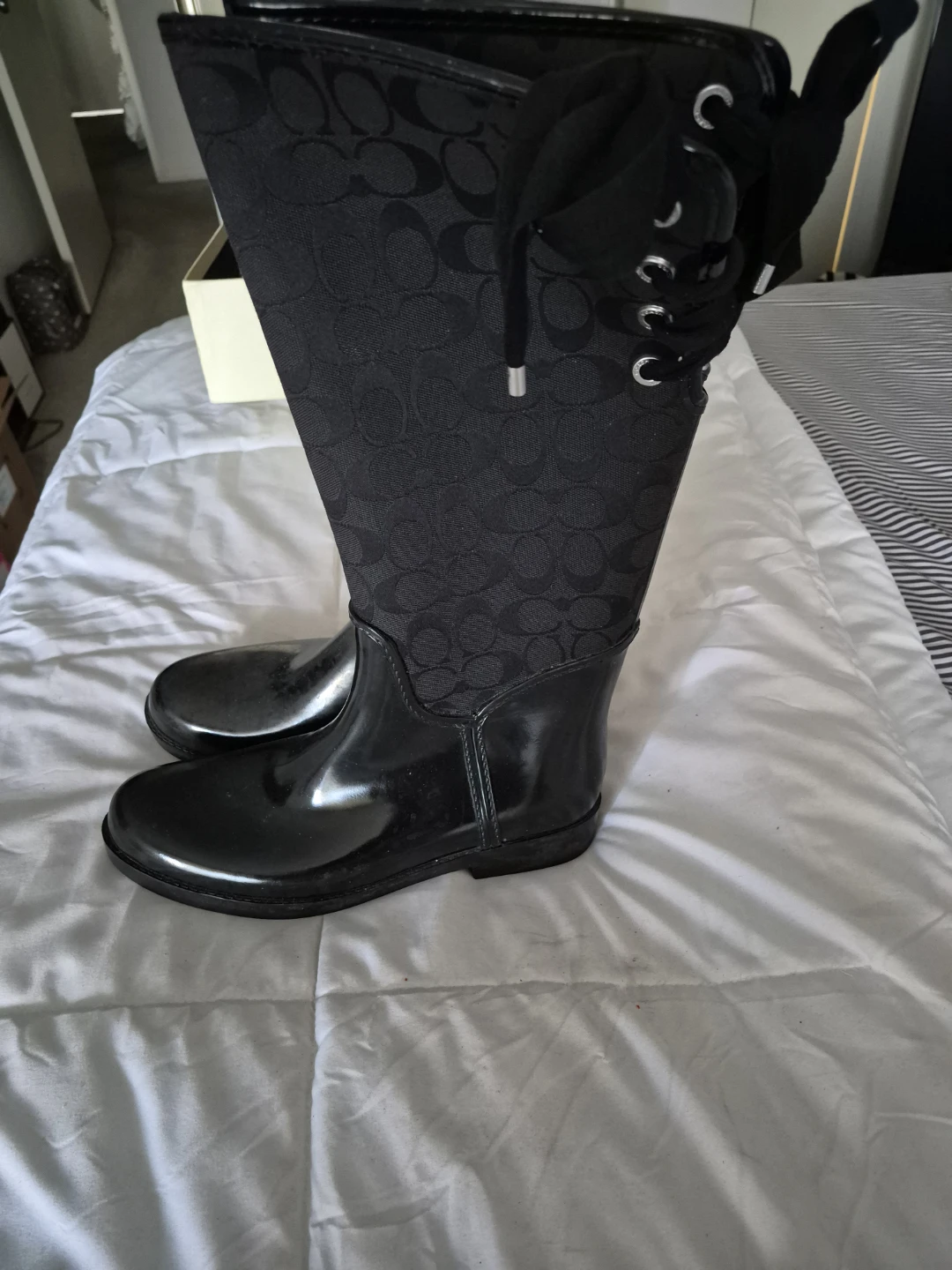 Coach Black Signature Rain Boots - photo 2