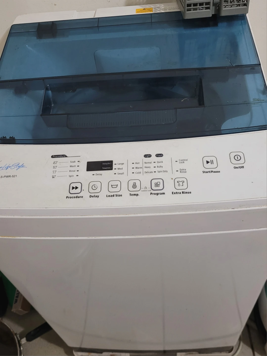 LifeStyle BLS-PWR-521 Portable Washing Machine - photo 2