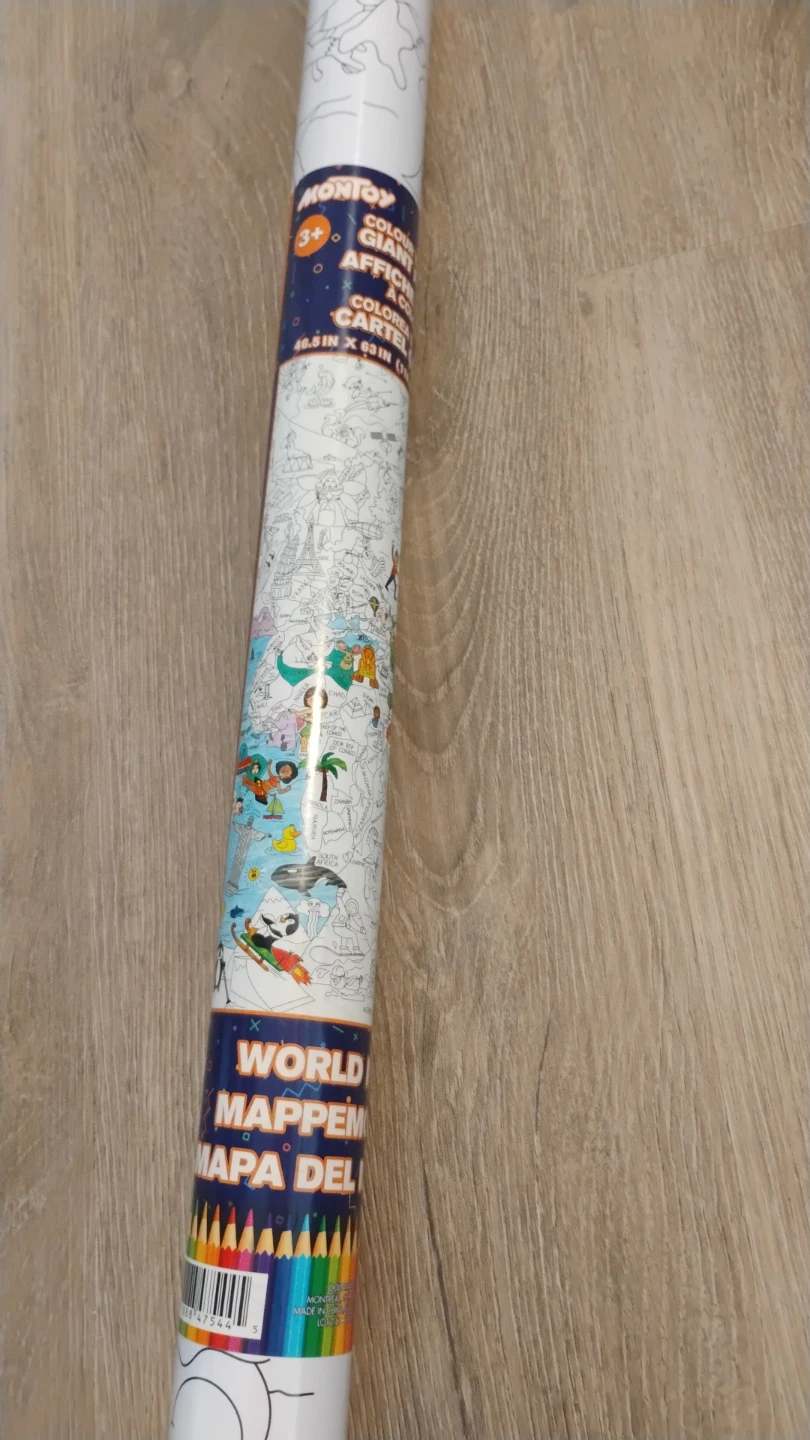 Giant World Map Colouring Poster