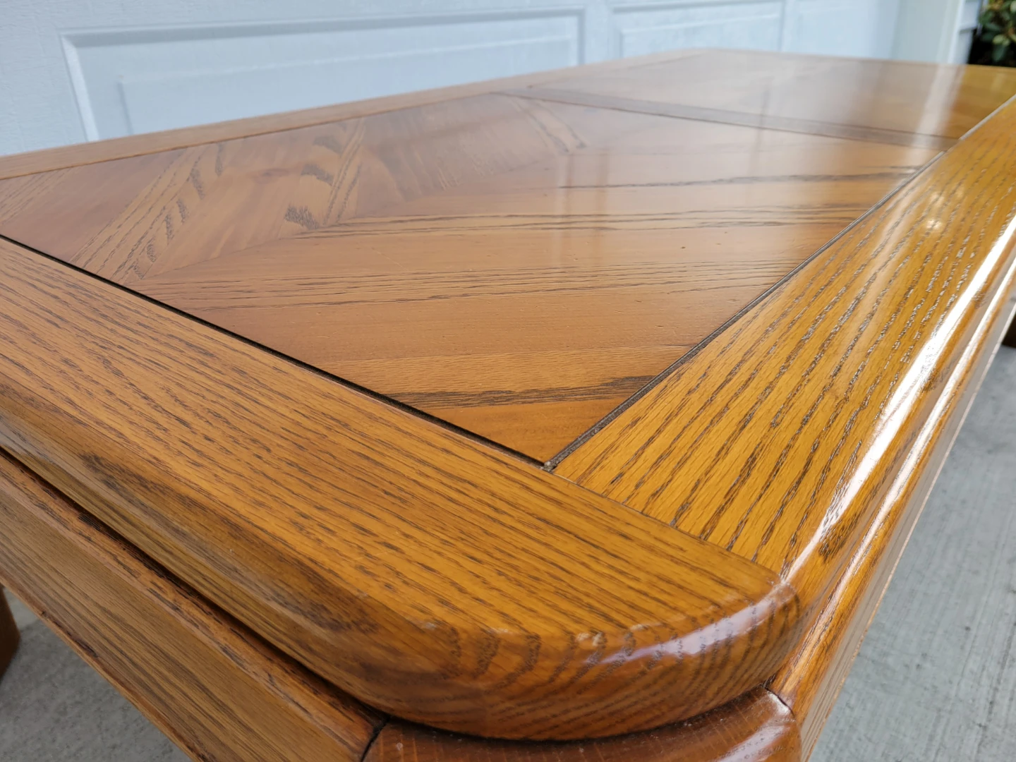 Vintage Mid-Century Oak Parquet Coffee Table | Rounded Corners. - photo 5