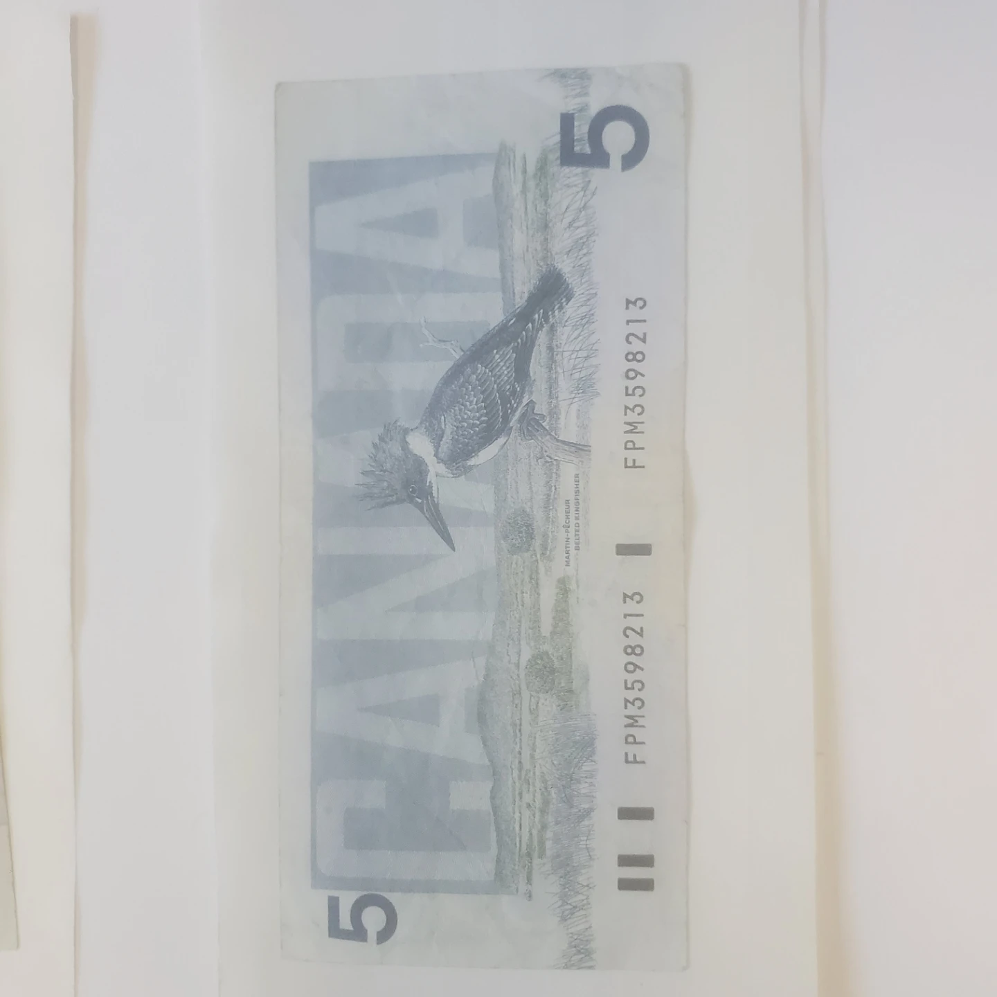 Vintage 1986 Five Dollar Bill