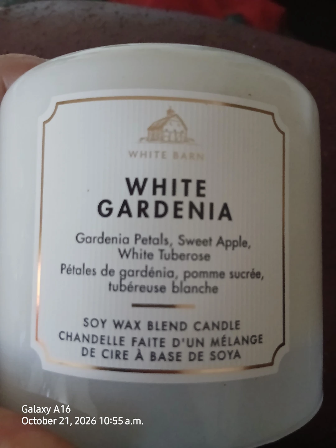 White Barn White Gardenia 3-Wick Candle