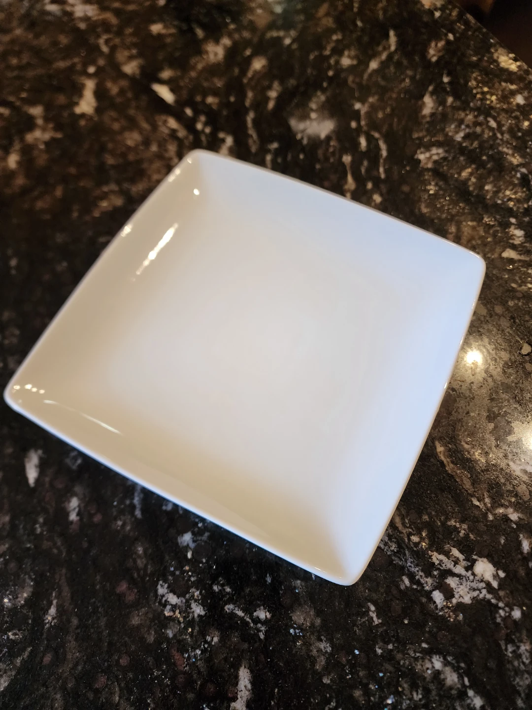 White Square Ceramic Plate