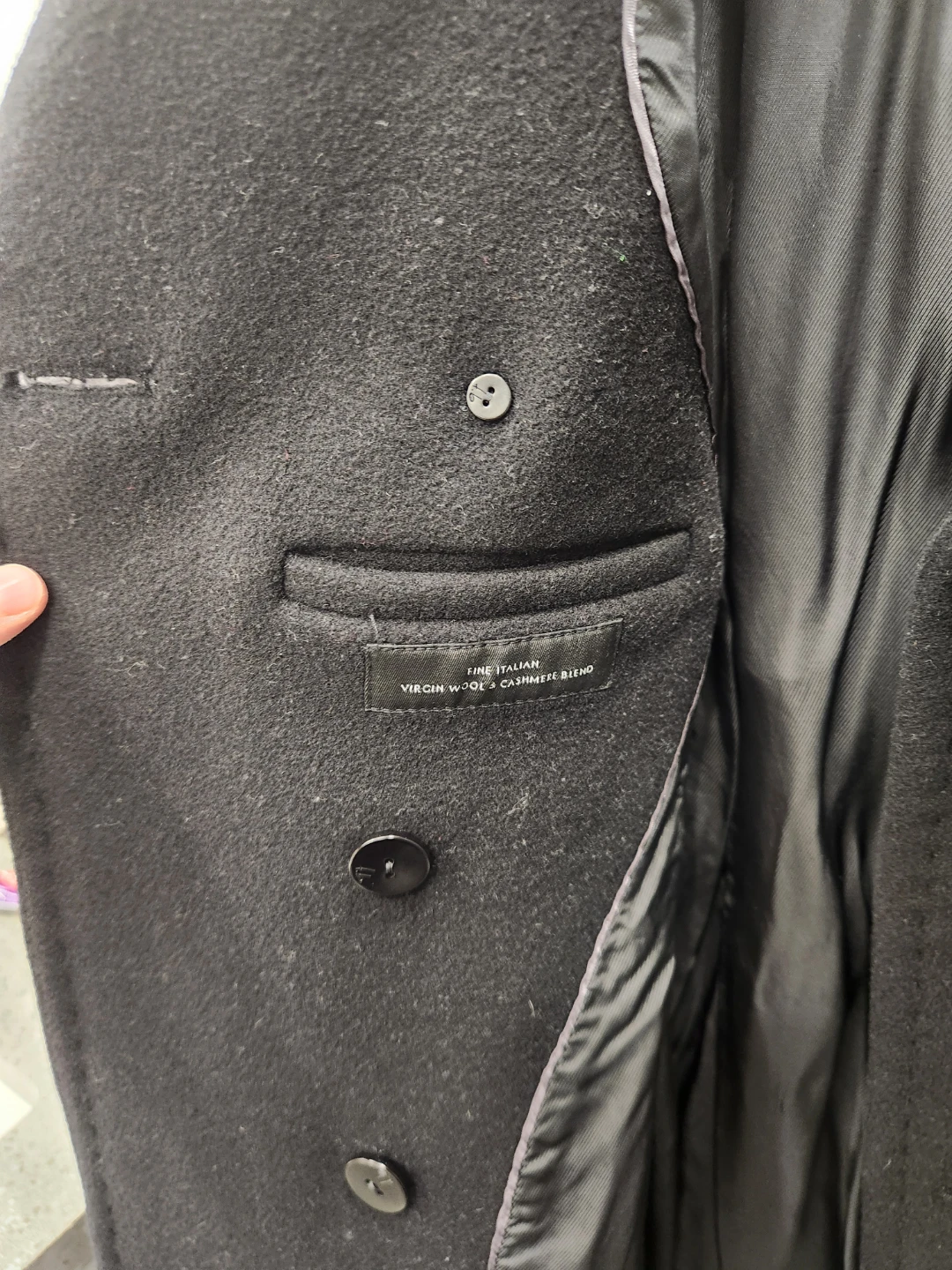 Babaton Black Wool Cashmere Blend Coat - photo 5