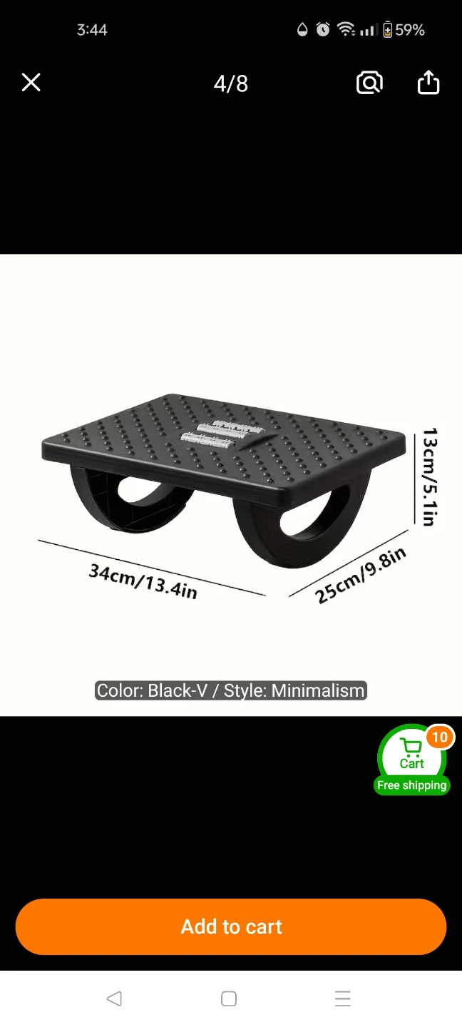 Black Under-Desk Footrest - photo 4