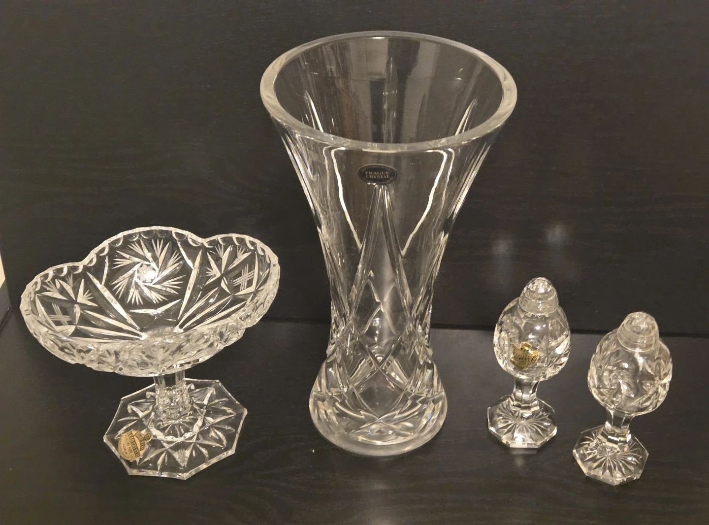 Vintage Czech Bohemian 24% Lead Crystal Lot - photo 2