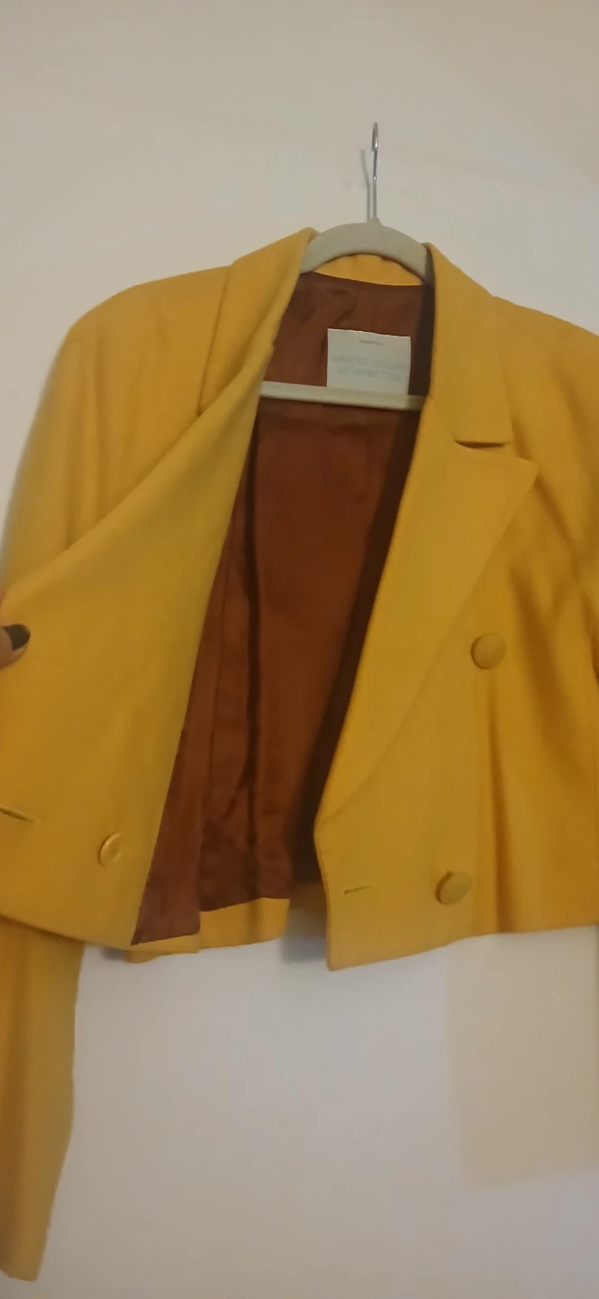 Yellow Cropped Blazer - photo 5