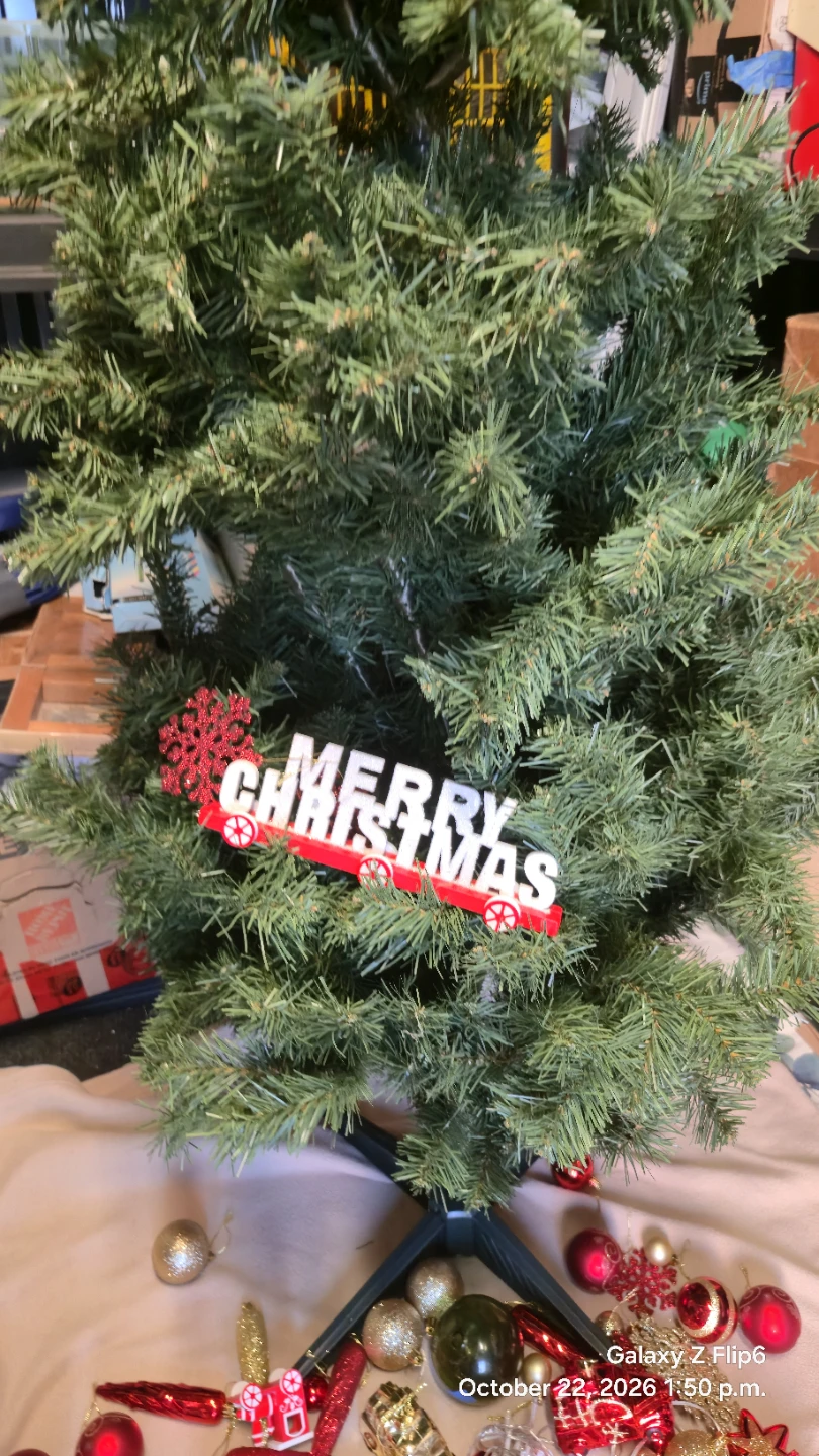 6ft Artificial Christmas Tree with Decoration Set - photo 2