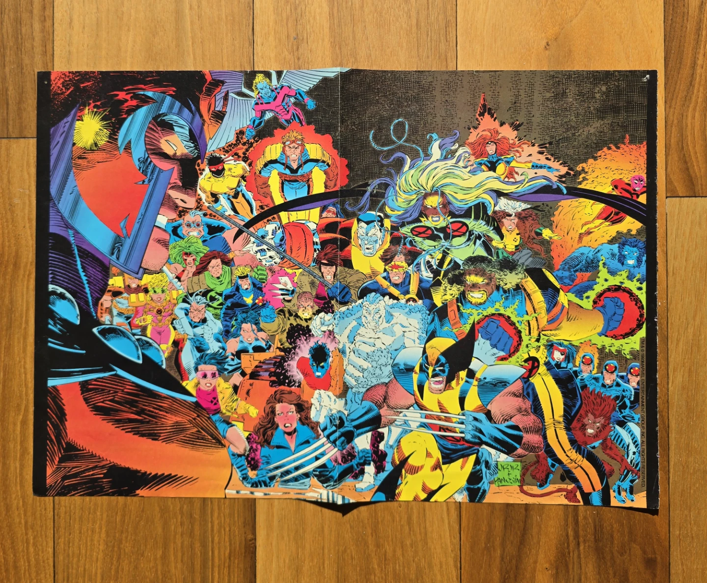1993 Vintage Marvel X-Men Poster
