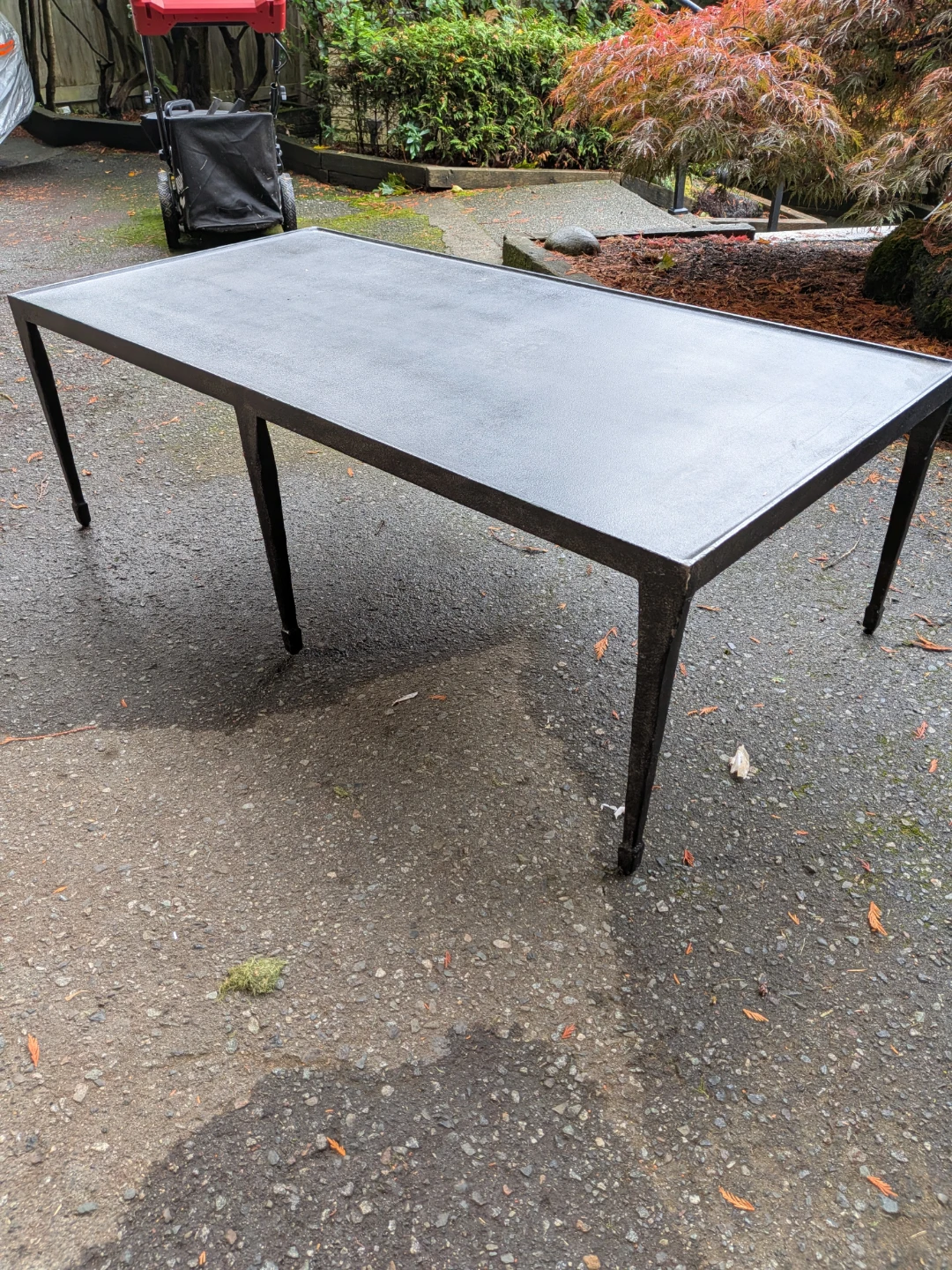 Black Cast Iron Outdoor Coffee Table