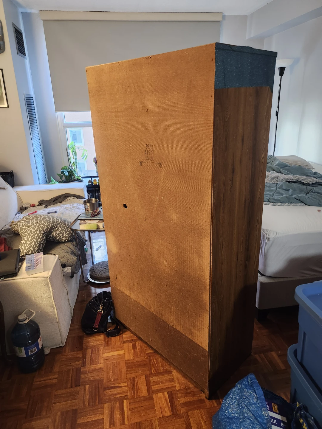 Tall Wooden Bookshelf with Drawers - photo 3