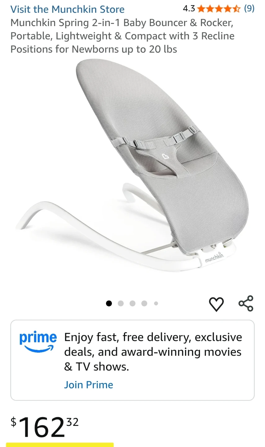 Munchkin Spring 2-in-1 Bouncer & Rocker - photo 3