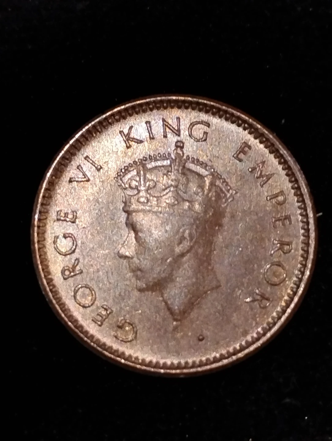 1939 India 1/2 Anna Coin - photo 2