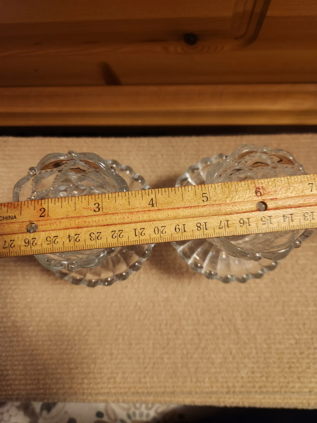 Set of 2 Vintage Glass Votive Candle Holders - photo 3