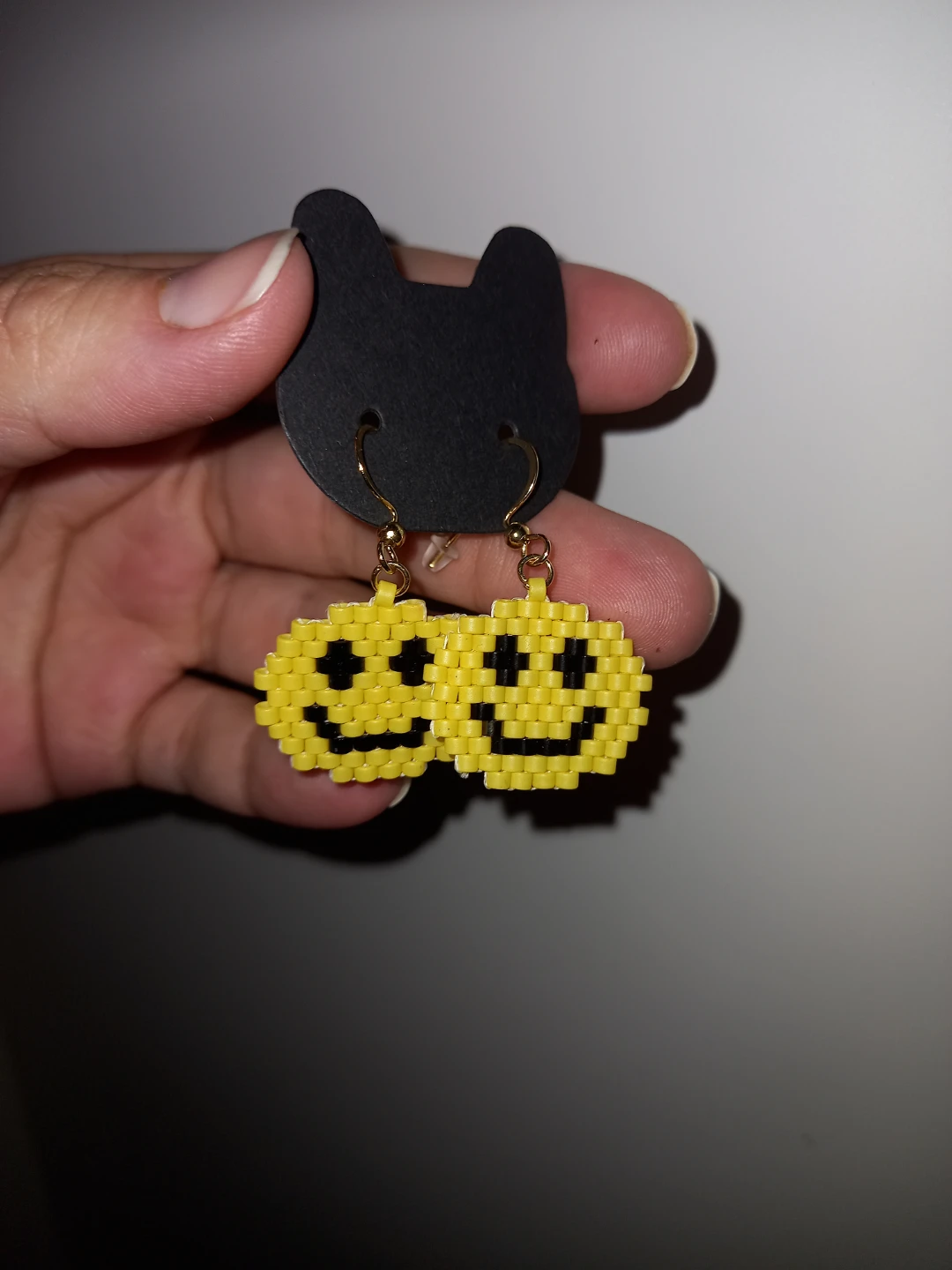 Smile 😃 beaded earrings - photo 2