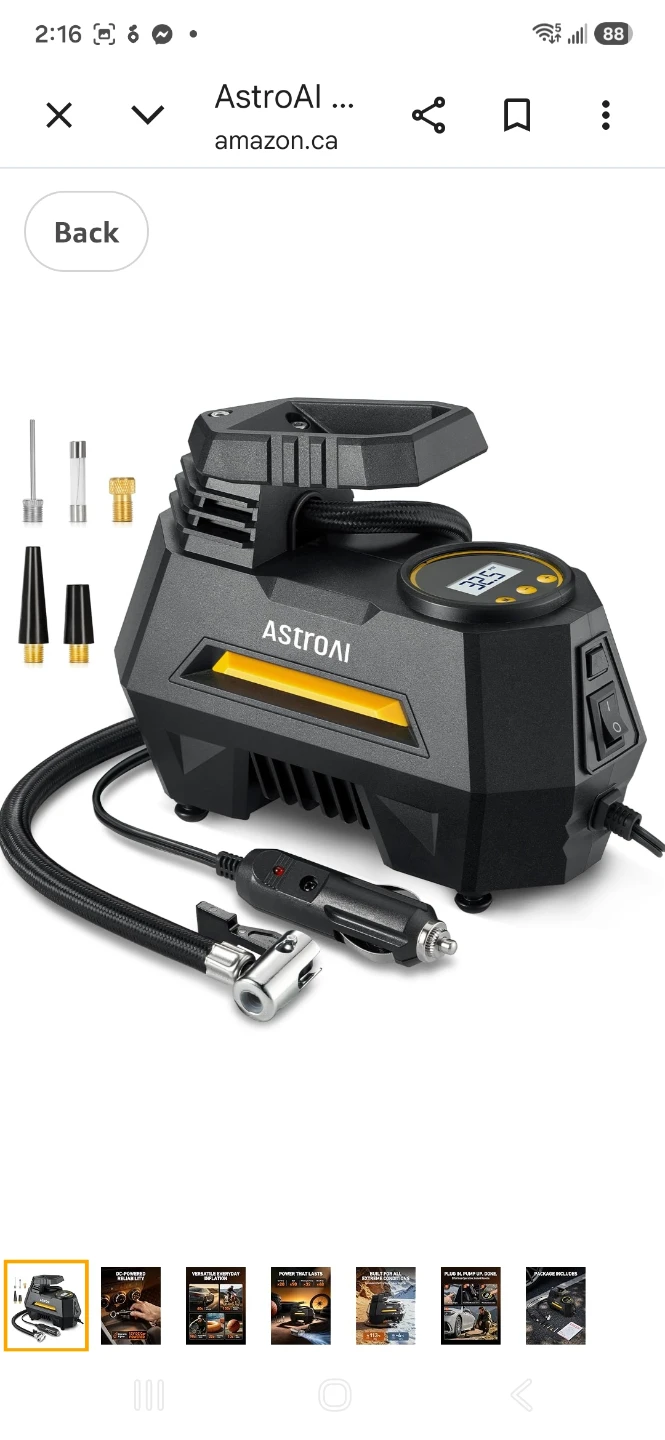 AstroAI AIRUN H1 Portable Tire Inflator - photo 3