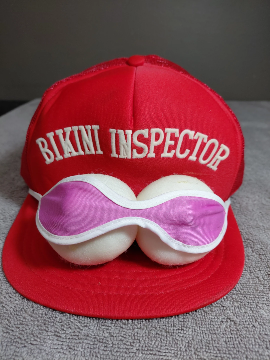 Vintage Bikini Inspector Novelty Trucker Hat