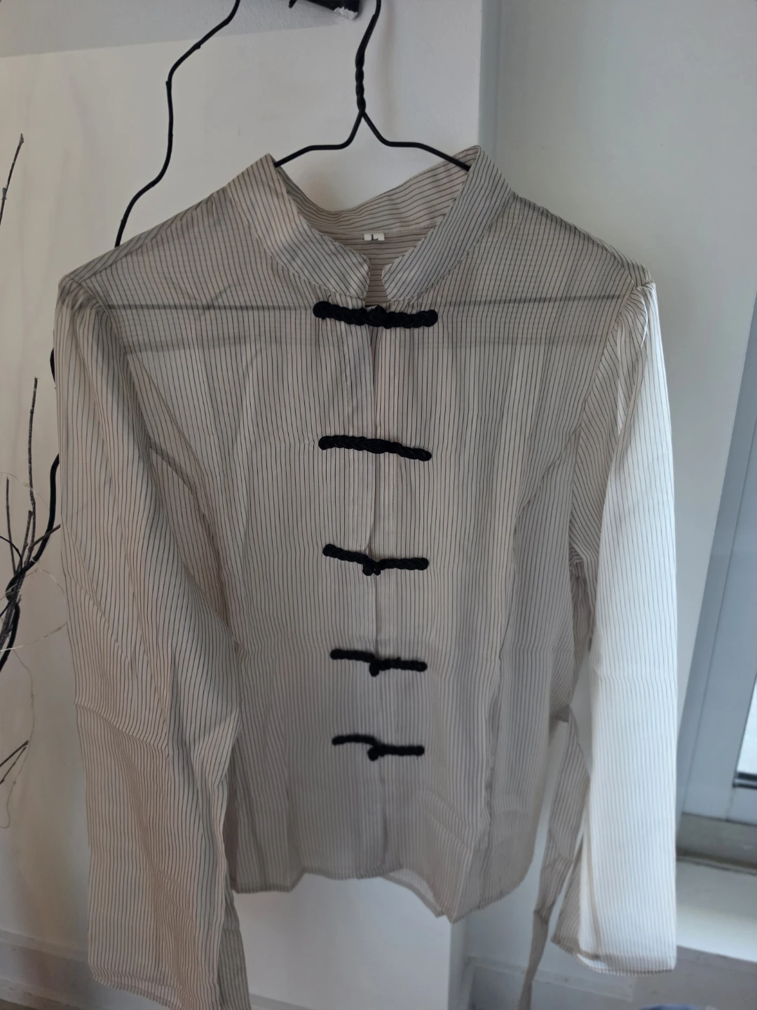 Zara style Striped Mandarin Collar Blouse - photo 2
