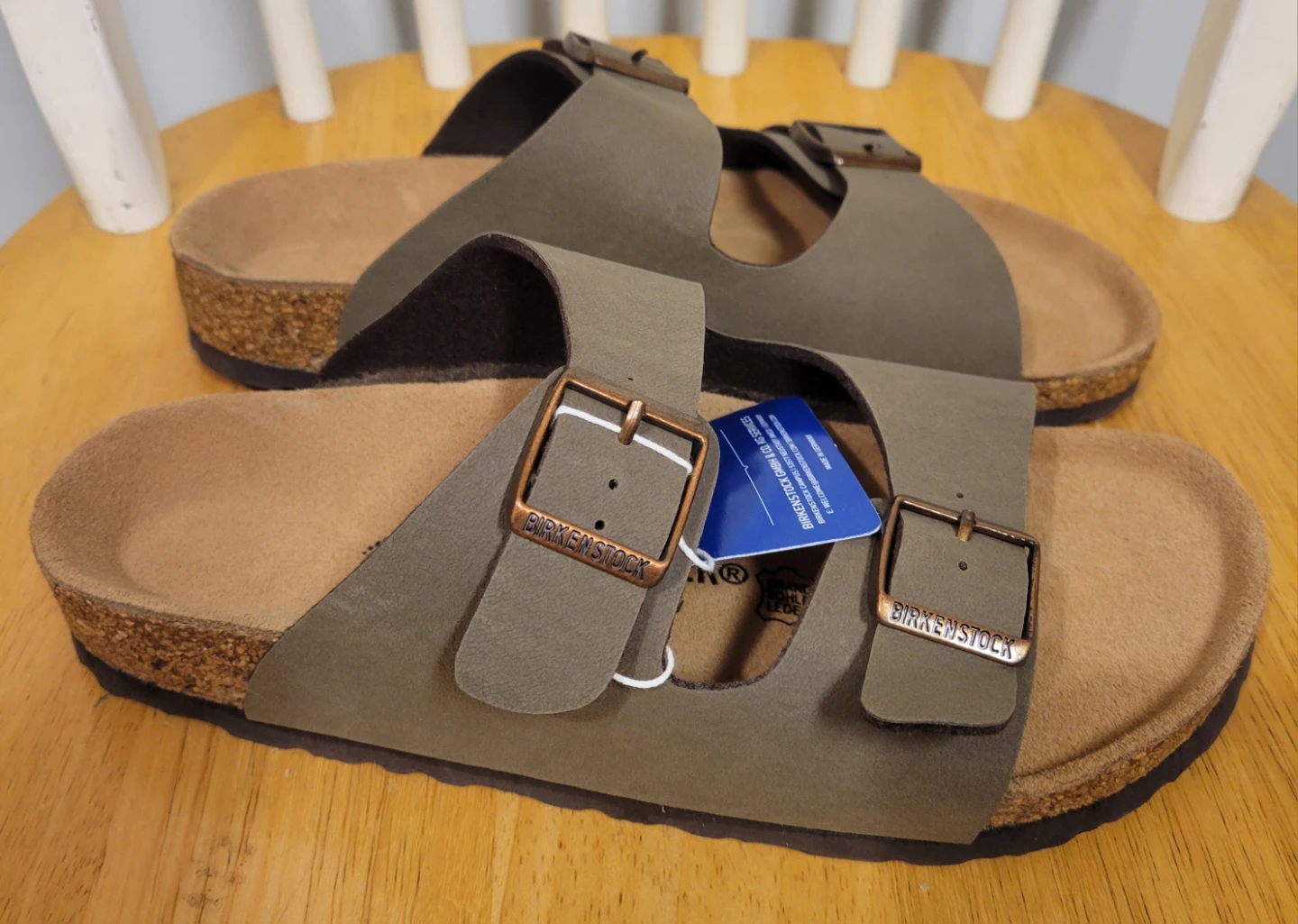 NEW Birkenstock Women's Arizona Stone Sandals Sz 39 / 9 - 9.5