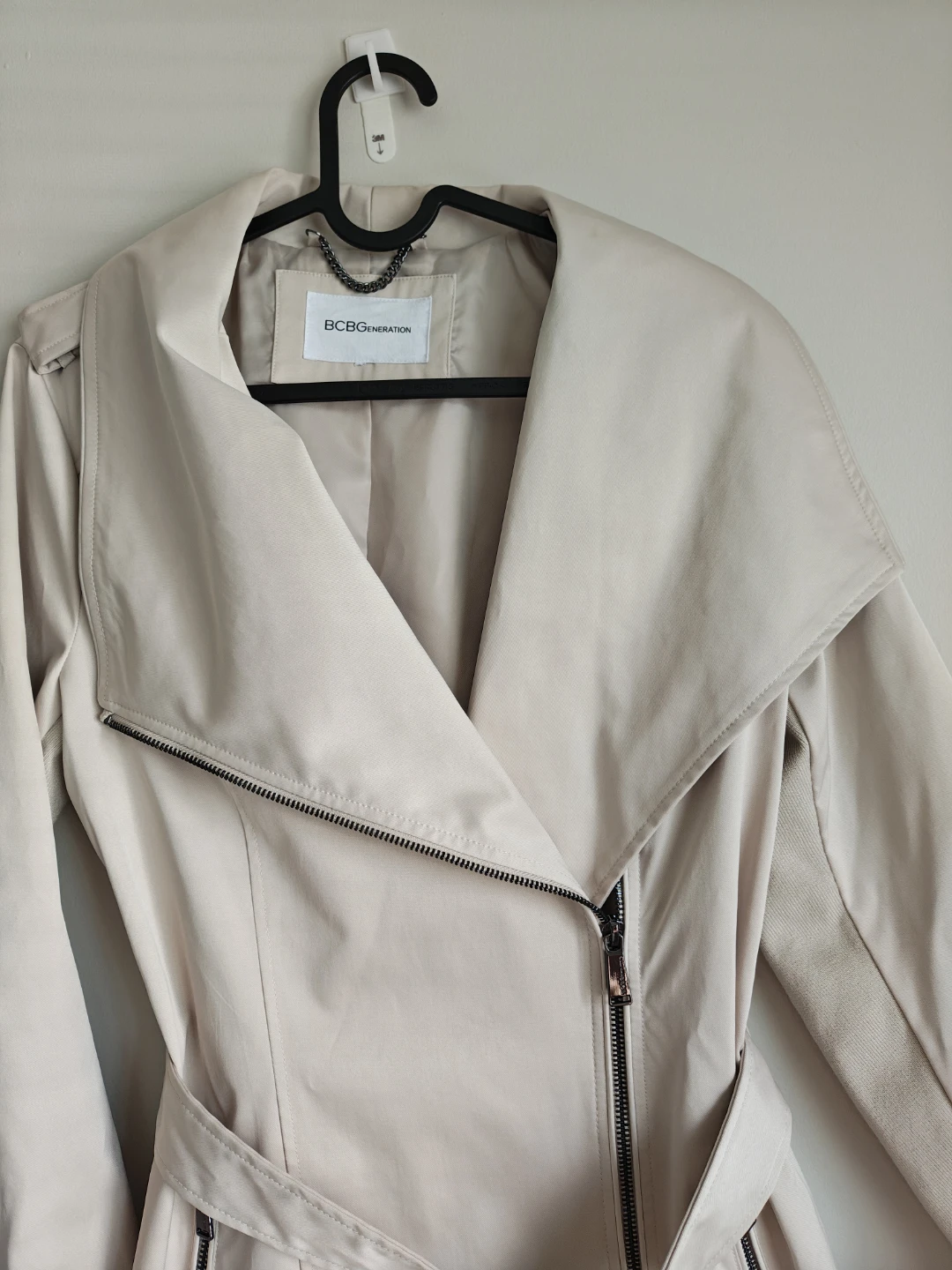 BCBGeneration Cream Moto Trench Coat - photo 2