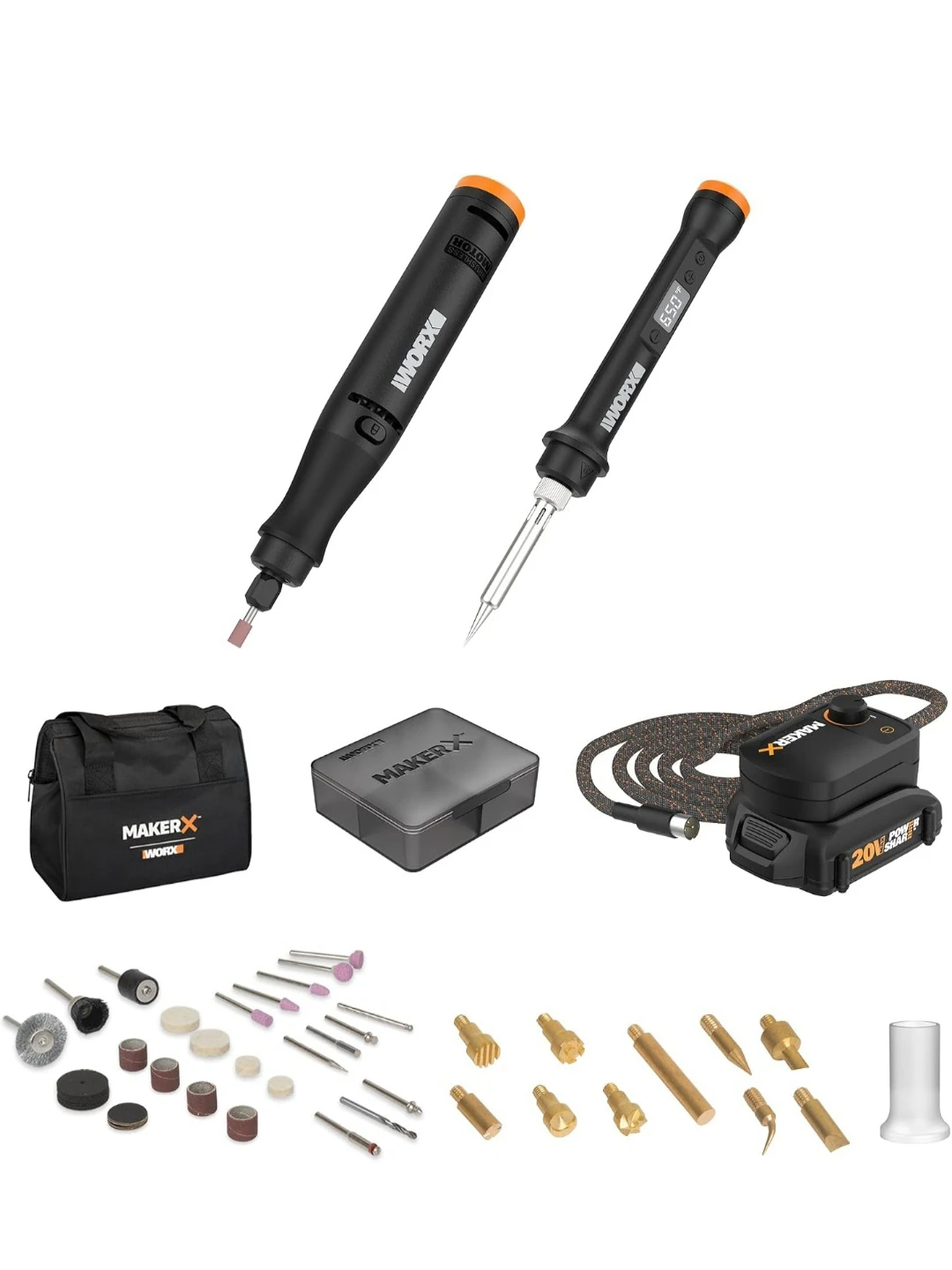 WORX WX988L Wood & Metal Rotary Tool Kit