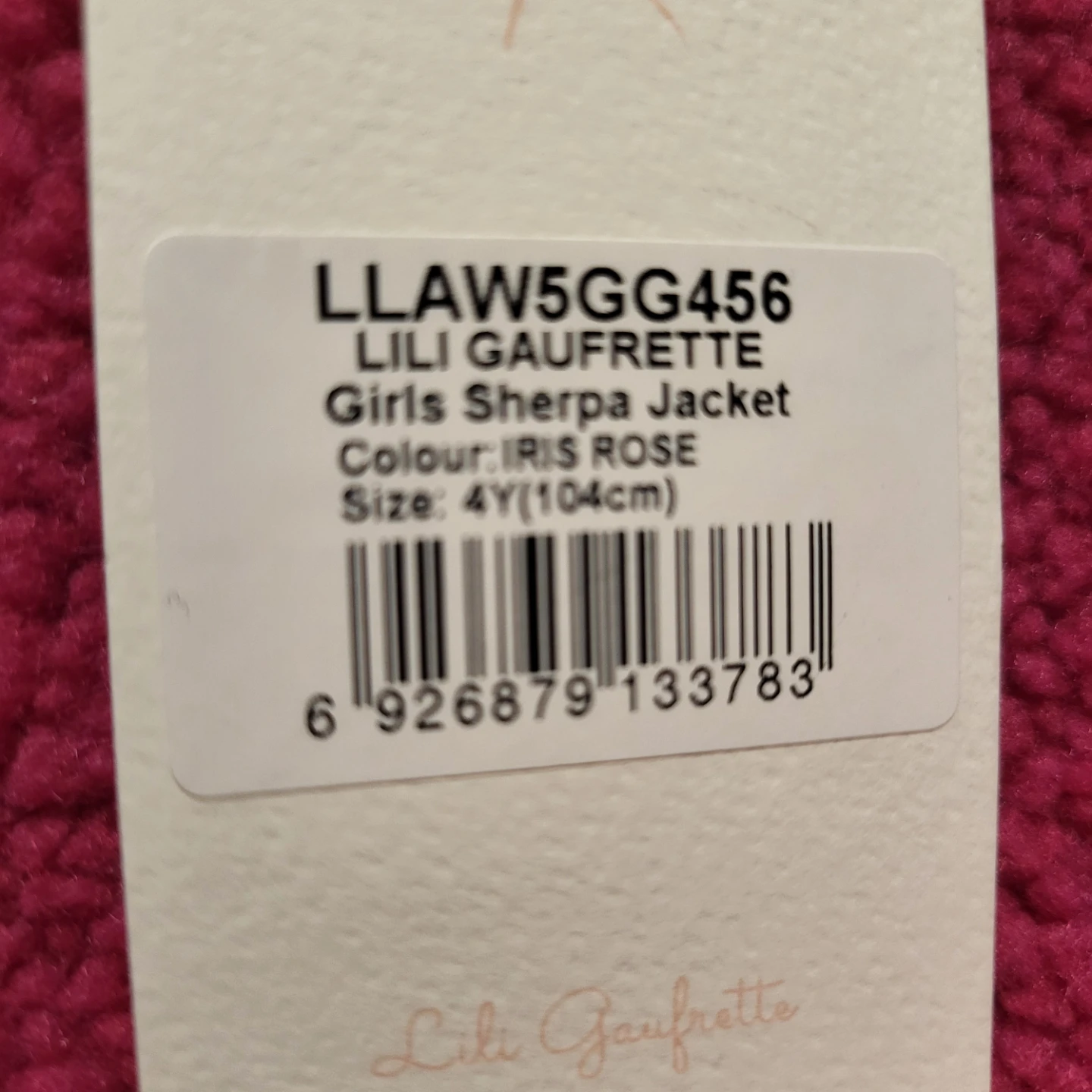Girls Pink Sherpa Jacket - Size 4Y - photo 5