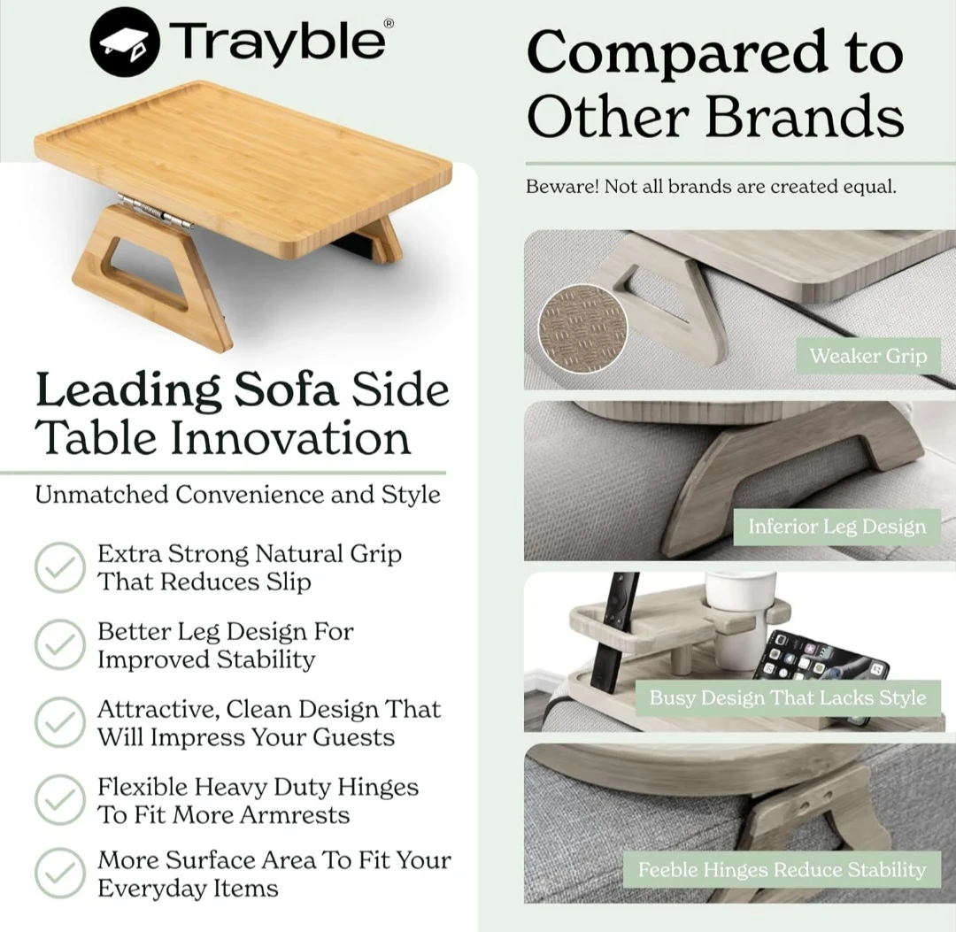 Trayble Sofa Armrest Tray - photo 3