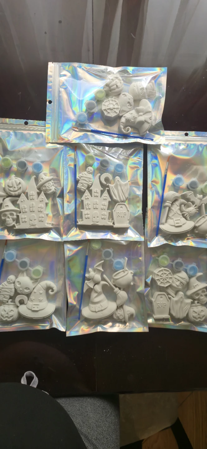7 Halloween Paint-Your-Own Figurine Sets