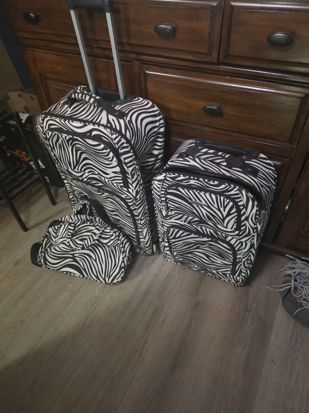 Millennium Zebra Print Luggage Set