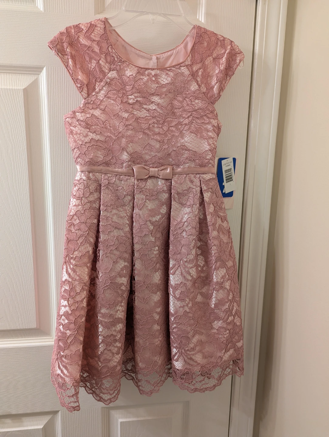Jona Michelle Pink Lace Dress Girls Size 7