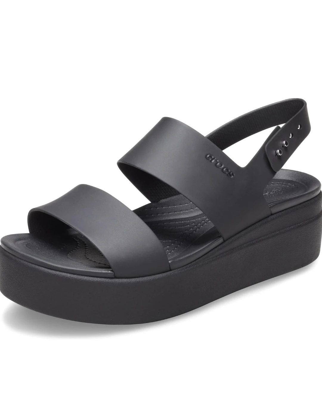 Crocs Brooklyn Low Wedge Sandals Black