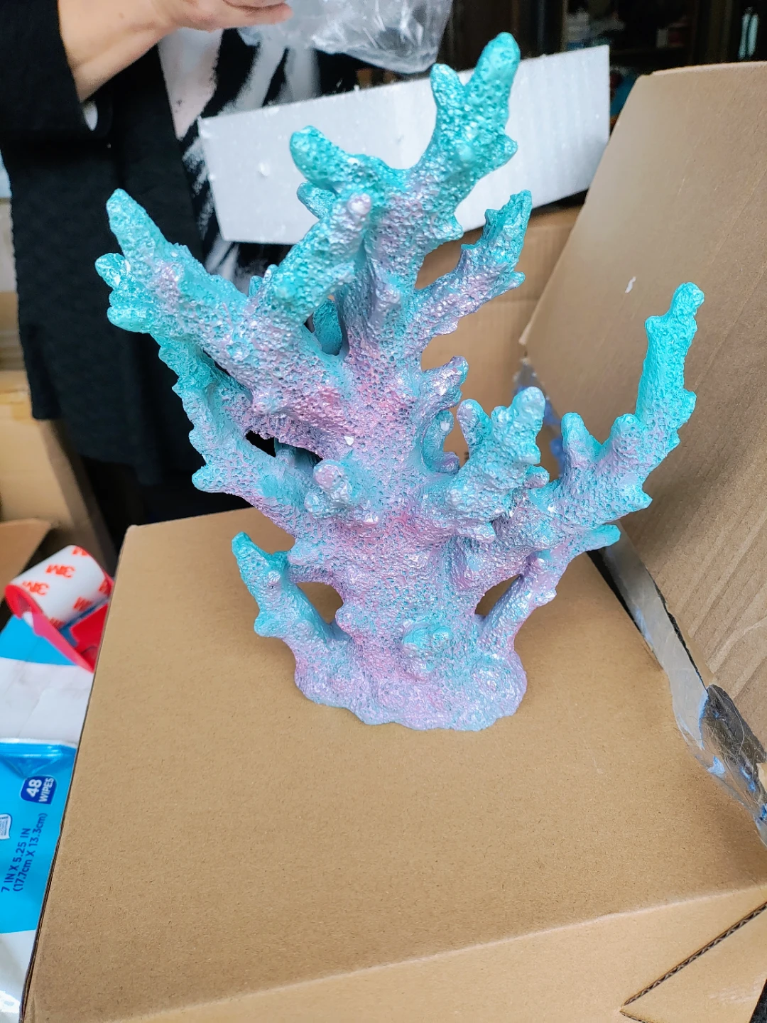 Etlemonde Coastal Beach Coral Reef Statue Home Decor - photo 3