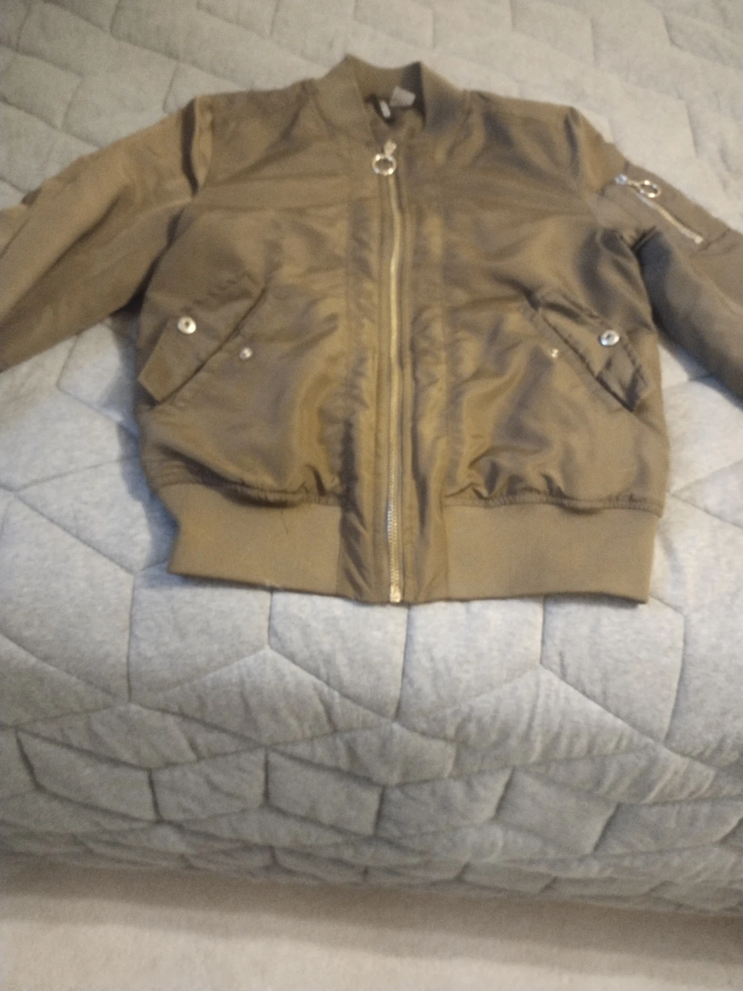 H&M DIVIDED Olive Green Bomber Jacket (XS) - photo 2