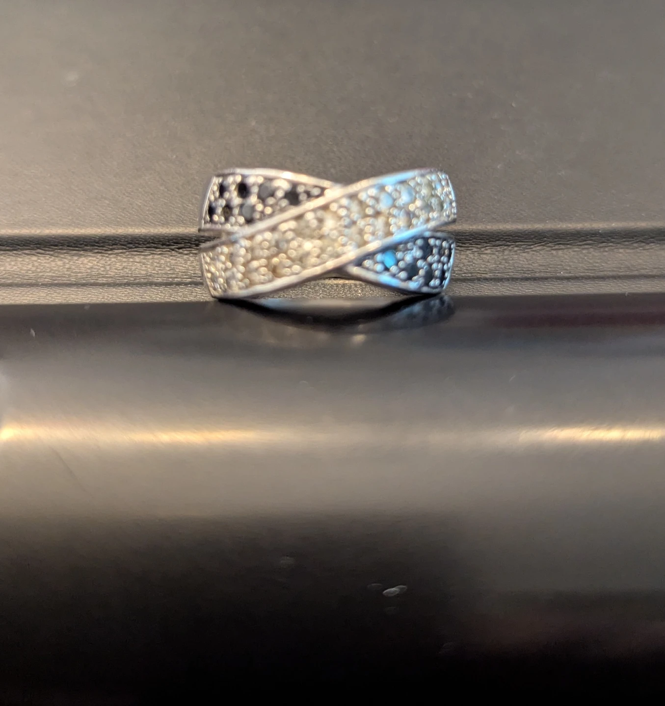 Crossover Pave Style  .925 Ring - photo 2
