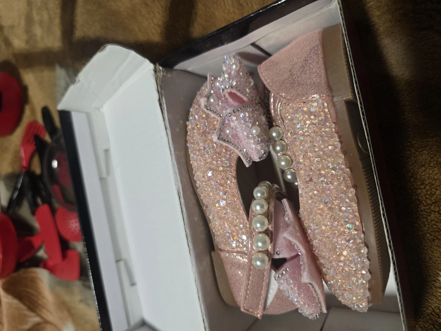 Girls Pink Jewelled Dress Shoes - photo 3