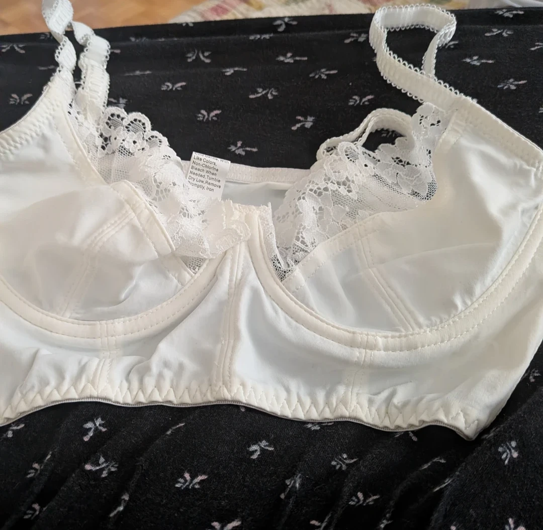 White Lace Detail Bra - photo 2