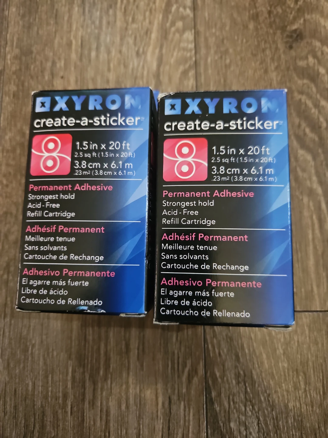 2 Xyron 1.5-inch Create-a-Sticker Refill Cartridges