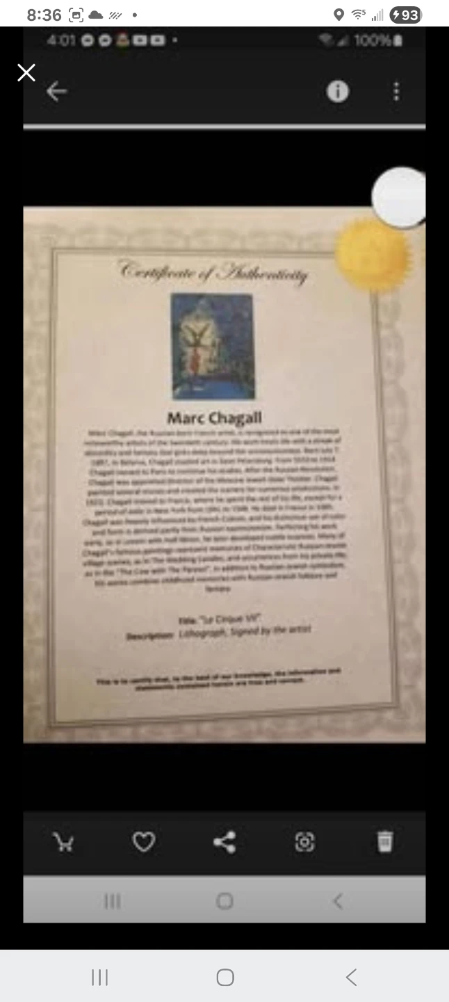 Marc Chagall Le Cirque VI Lithograph - photo 2