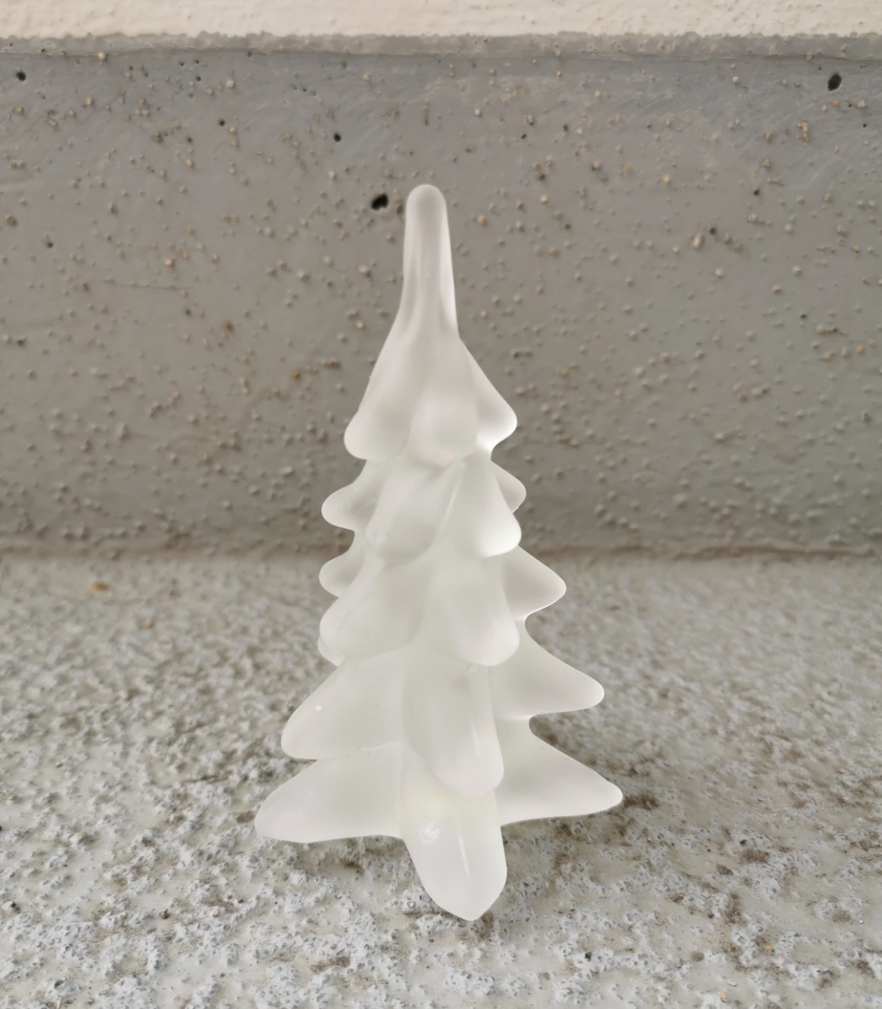 Vintage Frosted Glass Christmas Tree Figurine Set 2 PCS - photo 4